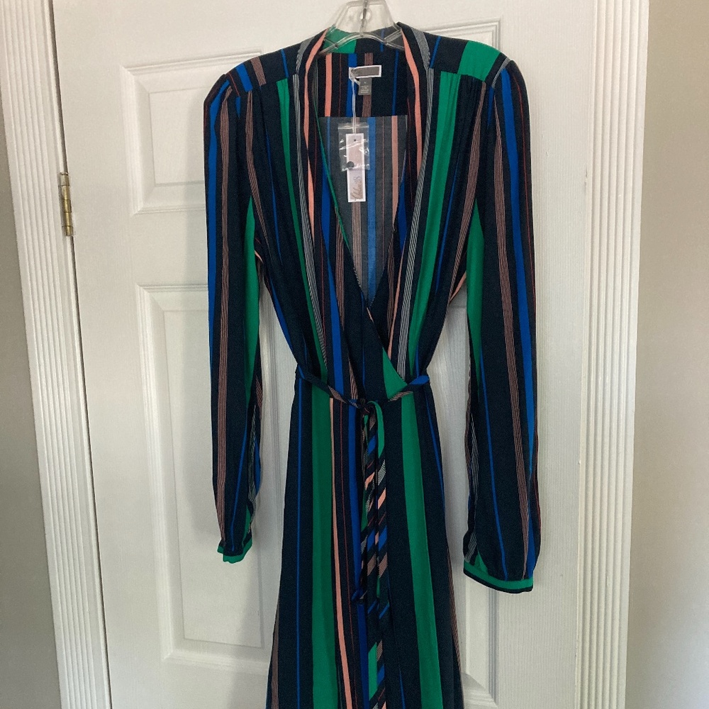 Chelsea 28 Stripped Wrap Dress - Picture 1 of 10